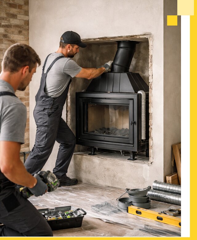 Установка каминных топок в Устях-Лабинске: монтаж, подключение