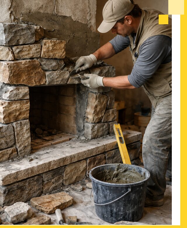 Изготовление и установка каменных каминов под ключ в Устях-Лабинске