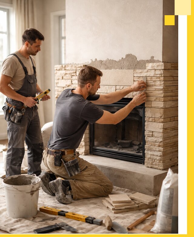 Установка и монтаж каминов для загородного дома в Устях-Лабинске