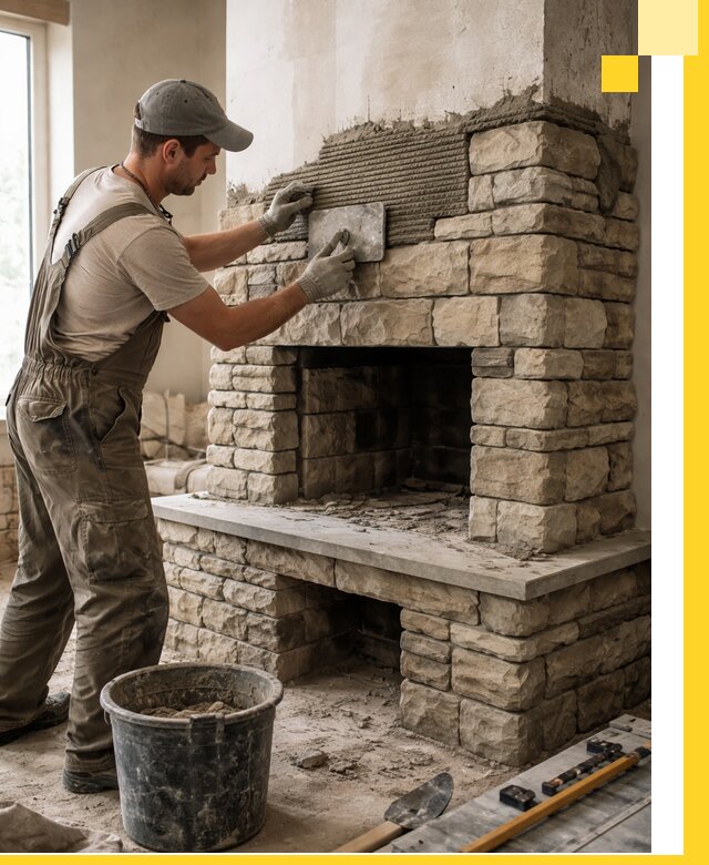 Строительство каминов под ключ в Устях-Лабинске от проектирования до монтажа