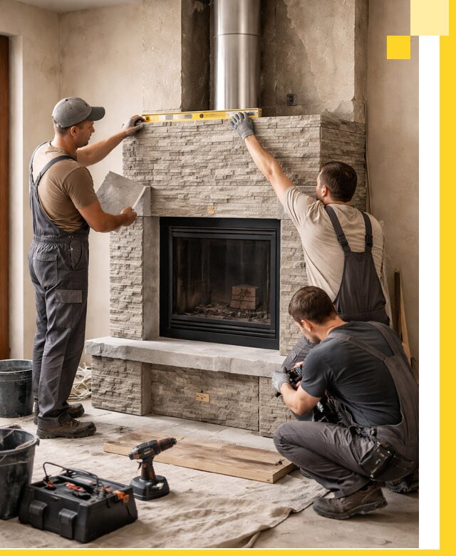 Профессиональный монтаж каминов под ключ в Устях-Лабинске для дома