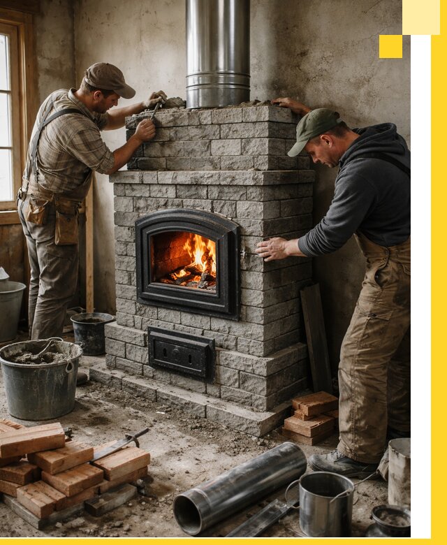 Производство, поставка и монтаж дровяных печей в Устях-Лабинске