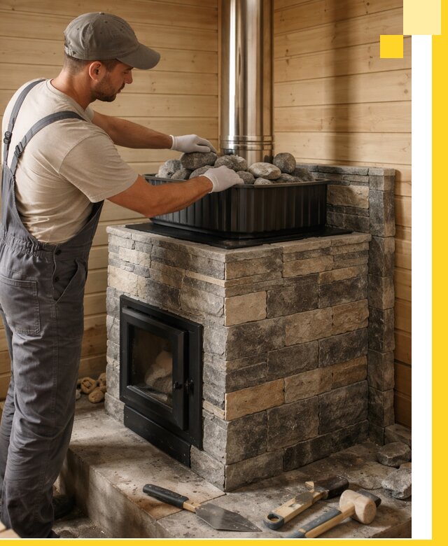 Печи для парной в Устях-Лабинске, производство, монтаж и обслуживание