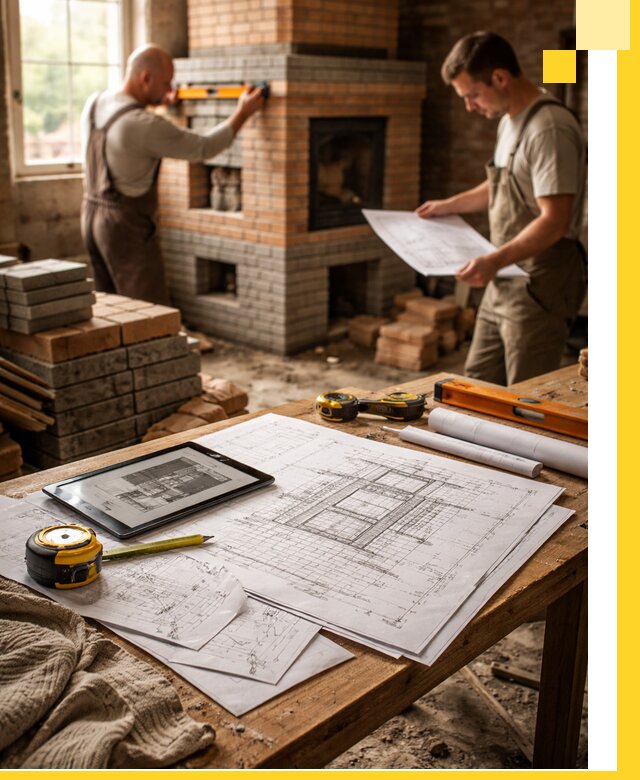 Проекты печей и каминов с индивидуальным дизайном в Устях-Лабинске