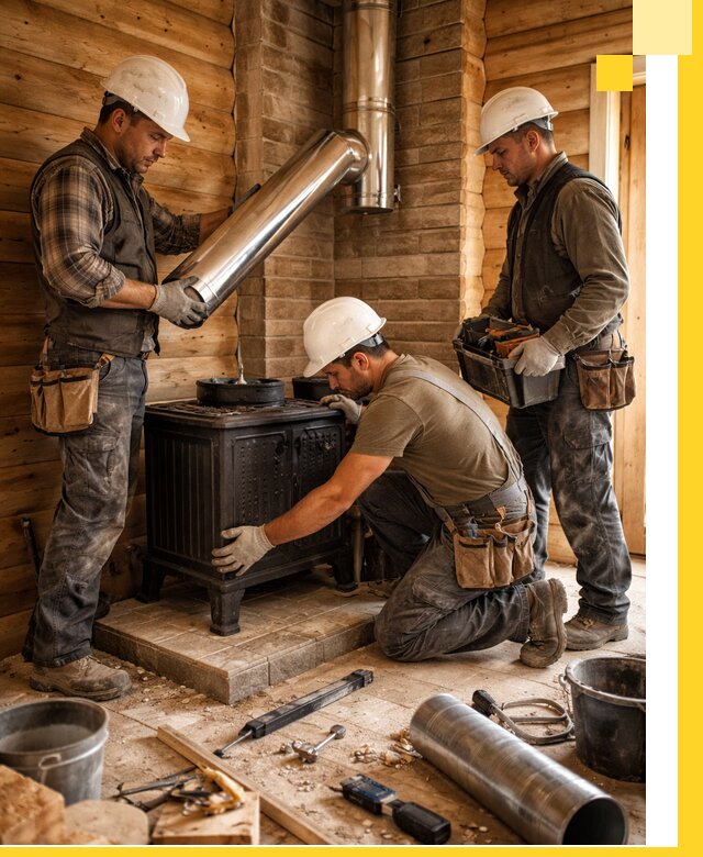 Профессиональный монтаж банных печей и дымоходов в Устях-Лабинске