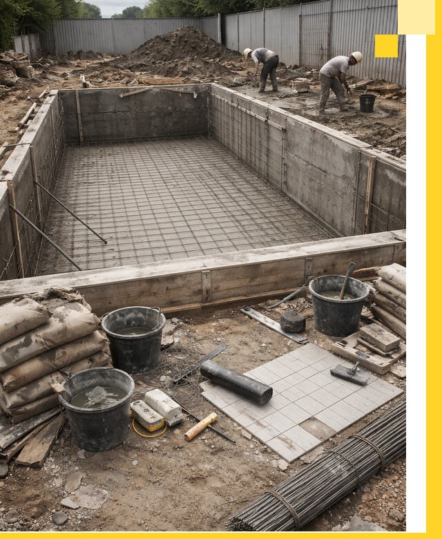 Строительство бассейнов под ключ в Устях-Лабинске, дизайн и монтаж