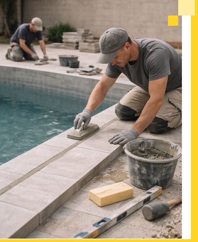 Отделка бассейнов в Устях-Лабинске: декоративная отделка и гидроизоляция