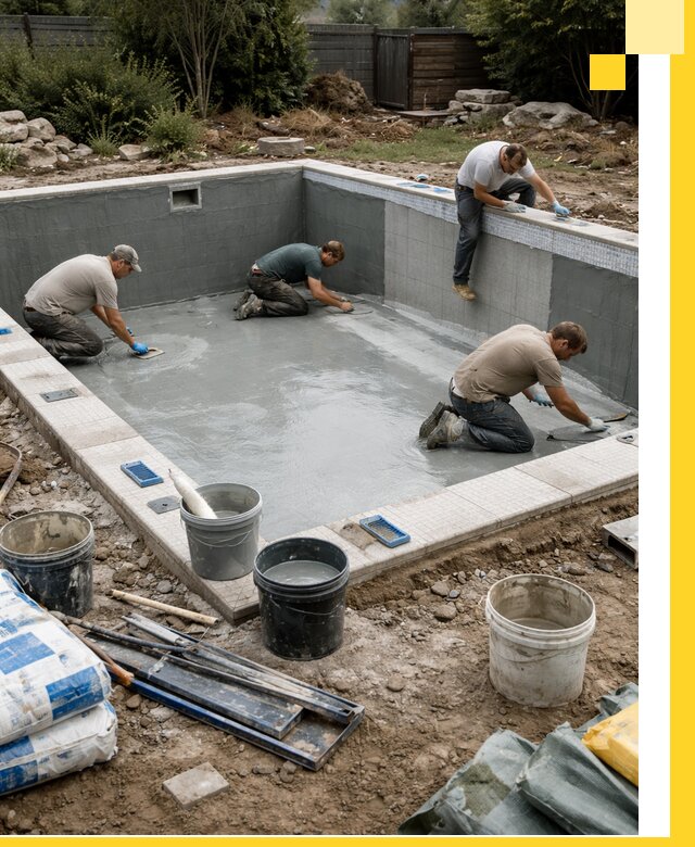 Изготовление и монтаж чаши бассейна под ключ в Устях-Лабинске