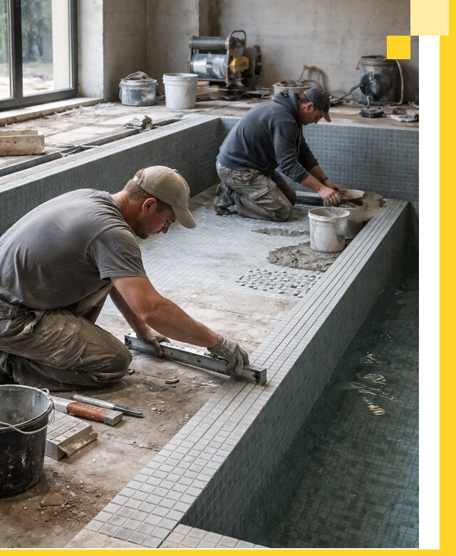 Строительство бассейна в частном доме в Устях-Лабинске под ключ