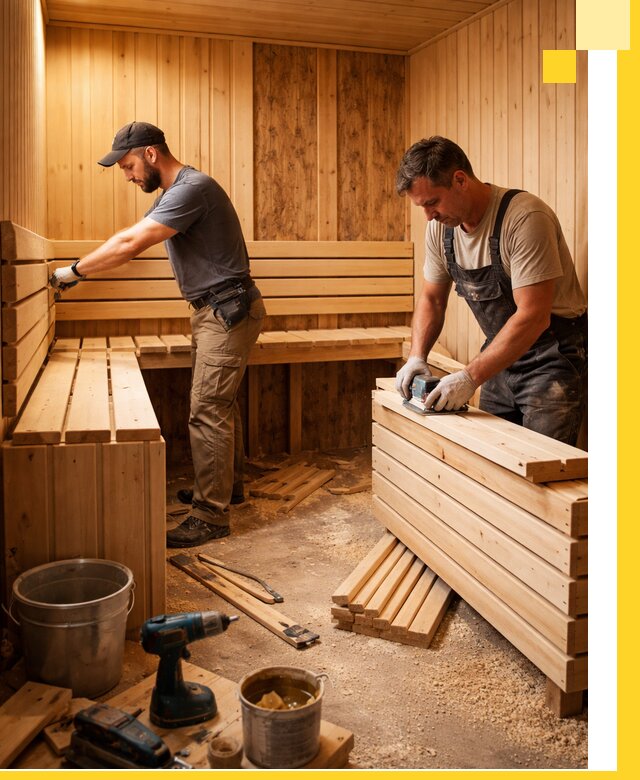 Профессиональный комплексный ремонт саун под ключ в Устях-Лабинске