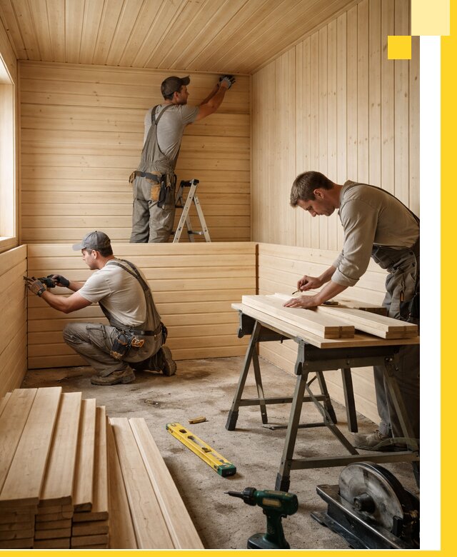 Обшивка саун в Устях-Лабинске из натуральной древесины под ключ