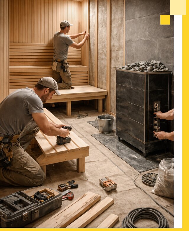 Дизайн и строительство интерьерных саун под ключ в Устях-Лабинске