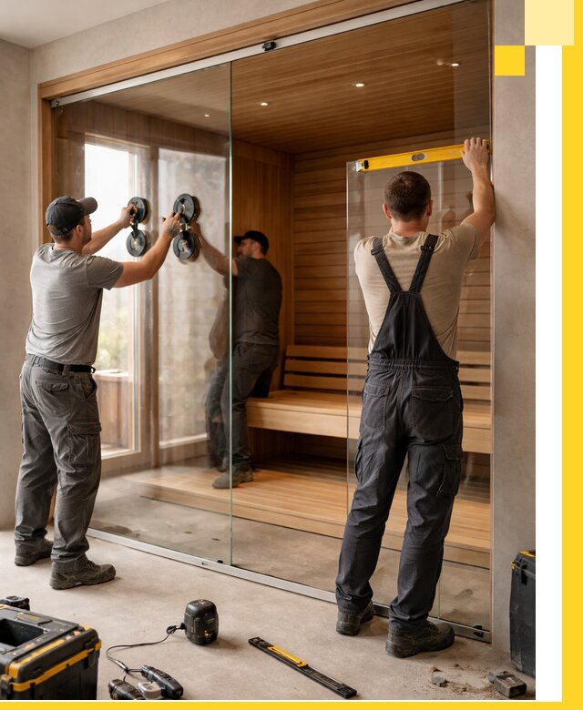 Производство и монтаж стеклянных саун под ключ в Устях-Лабинске