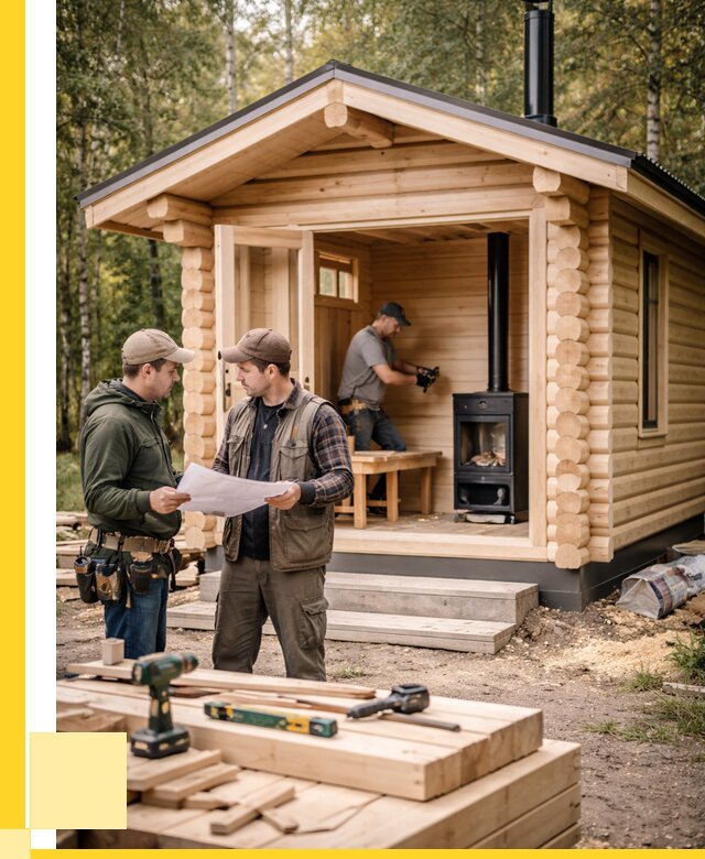 Монтаж бань под ключ в Устях-Лабинске — от 204320 р. | ЭриданУлб