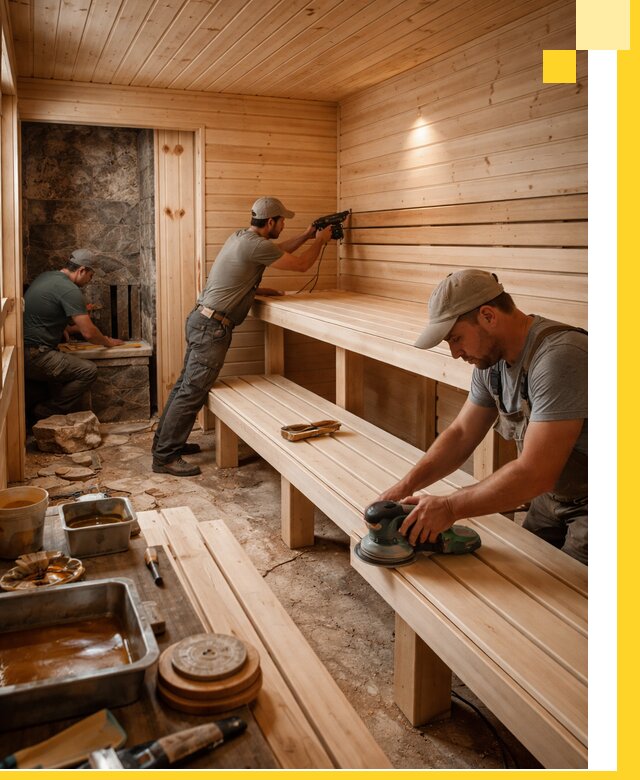 Профессиональная отделка бань в Устях-Лабинске под ключ, с гарантией