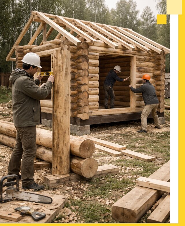 Строительство бань для дачи под ключ в Устях-Лабинске с доставкой и монтажом