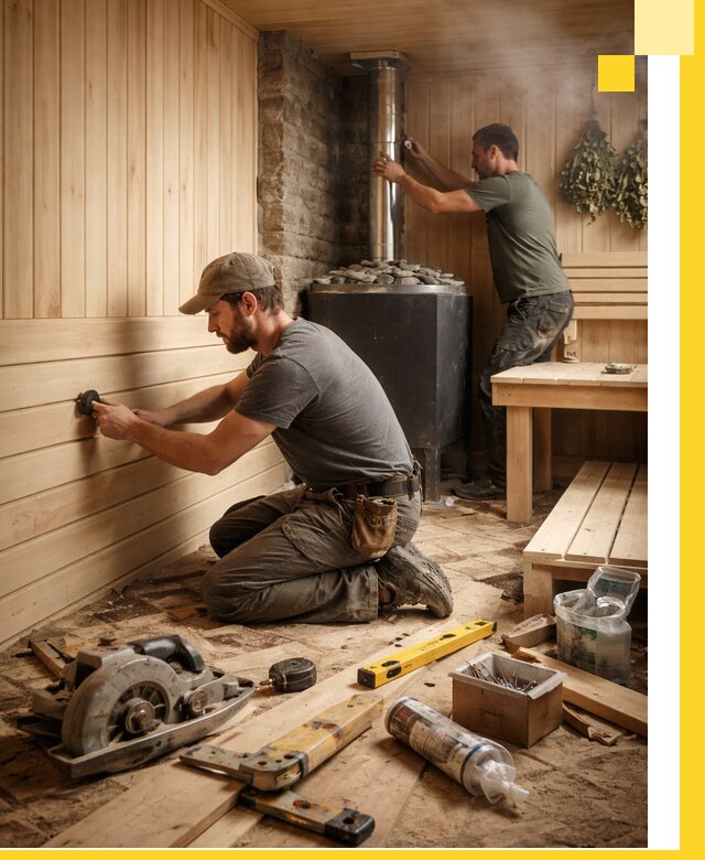 Полное строительство и оснащение парных под ключ в Устях-Лабинске