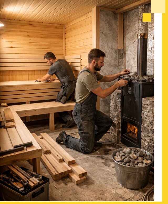 Дизайн и строительство интерьеров бань под ключ в Устях-Лабинске