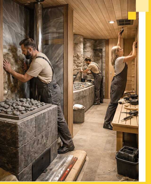 Строительство бань и SPA процедур в Устях-Лабинске под ключ и отделкой