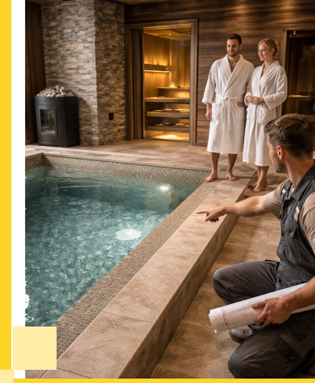 Проект бани с бассейном под ключ в Устях-Лабинске от 66404 р. | ЭриданУлб