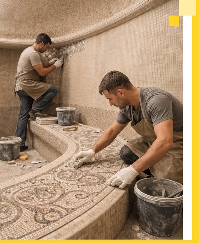 Плитка для хамама в Устях-Лабинске, укладка, подбор и поставка